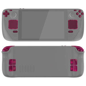 Clear Candy Pink Replacement Full Set Buttons for Steam Deck LCD Console - JESDM008WS - Extremerate Wholesale