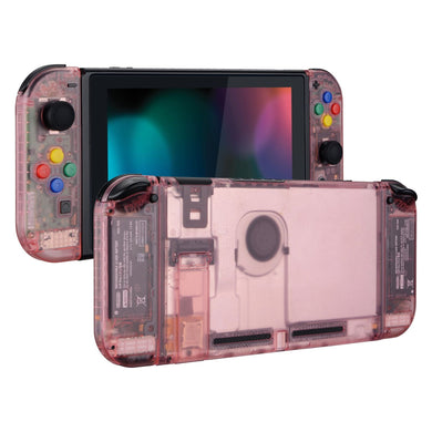 Clear Cherry Pink Full Shells For NS Joycon-Without Any Buttons Included-QM507WS - Extremerate Wholesale
