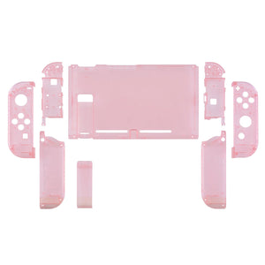 Clear Cherry Pink Full Shells For NS Joycon-Without Any Buttons Included-QM507WS - Extremerate Wholesale