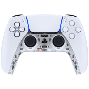 Clear Decorative Trim Shell With Accent Rings Compatible With PS5 Controller-GPFM5001WS - Extremerate Wholesale