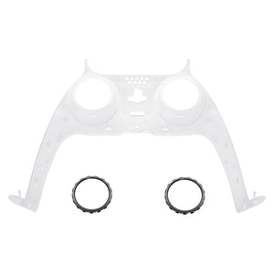 Clear Decorative Trim Shell With Accent Rings Compatible With PS5 Controller-GPFM5001WS - Extremerate Wholesale