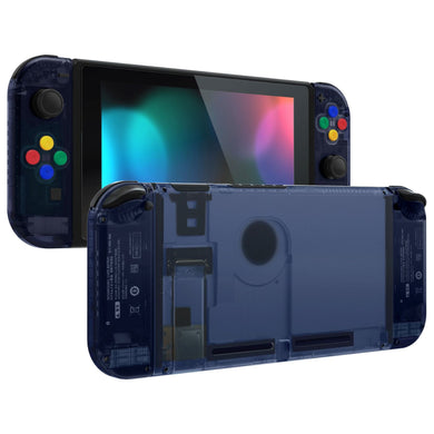 Clear Deep Ocean Blue Full Shells For NS Joycon-Without Any Buttons Included-QM512WS - Extremerate Wholesale