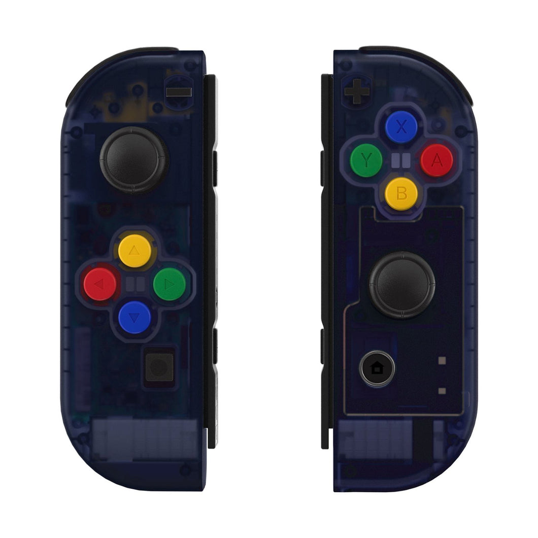 Clear Deep Ocean Blue Shells With Middle Tray For NS Switch Joycon & OLED Joycon-CM512WS - Extremerate Wholesale