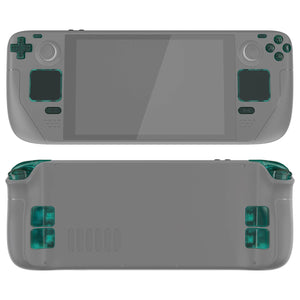Clear Emerald Green Replacement Full Set Buttons for Steam Deck LCD Console - JESDM004WS - Extremerate Wholesale