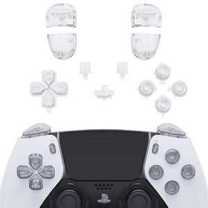 Clear Full Set Button Kits Compatible With PS5 Edge Controller -JXTEGM002WS - Extremerate Wholesale