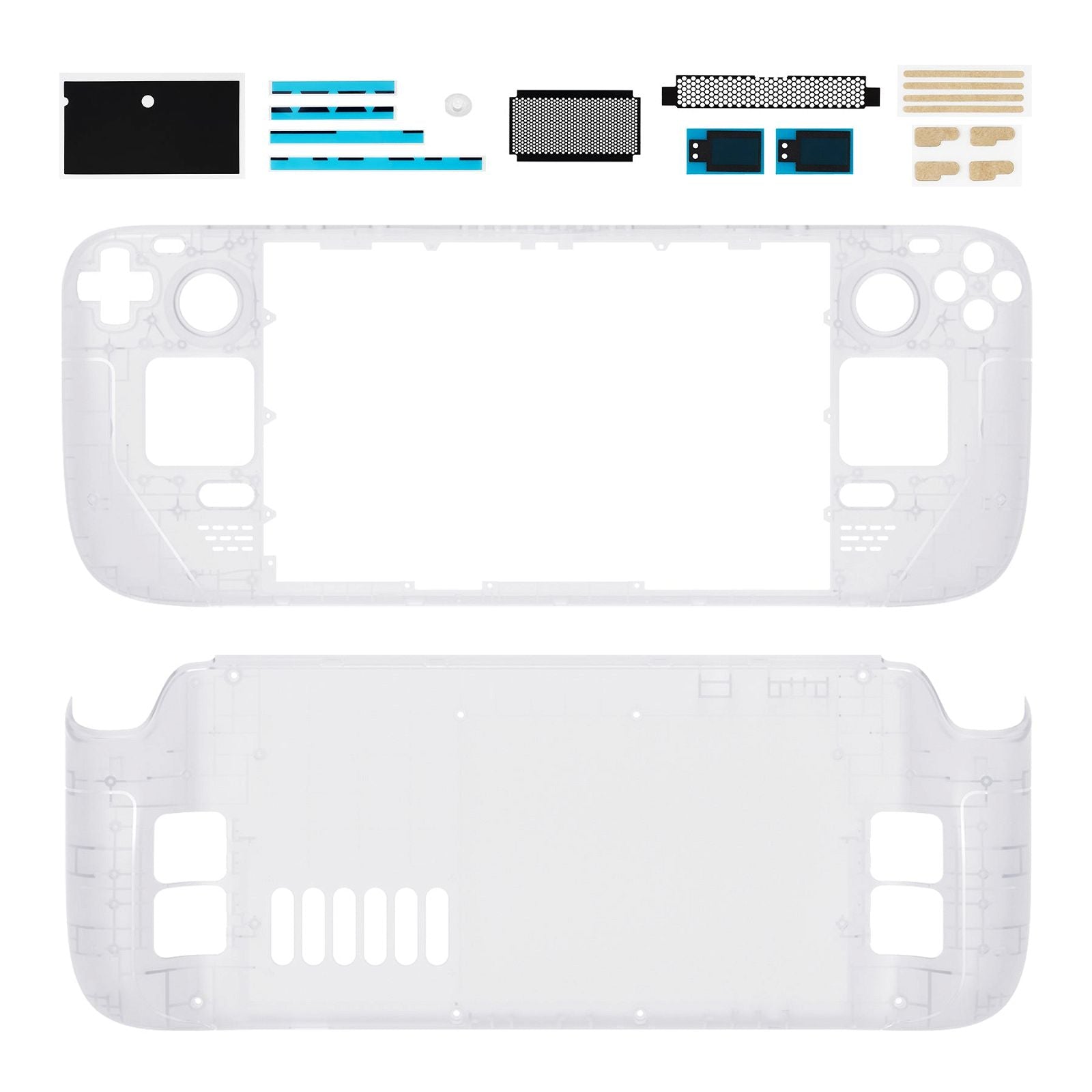 Clear Full Set Shell For Steam Deck LCD Console - QESDM001WS