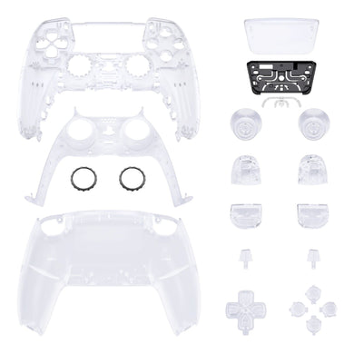 Clear Full Set Shell Kits For PS5 Controller BDM-030 & BDM-040 - QPFM5001G3WS - Extremerate Wholesale