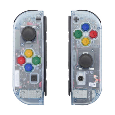Clear Glacier Blue Shells With Middle Tray For NS Switch Joycon & OLED Joycon-CM506WS - Extremerate Wholesale