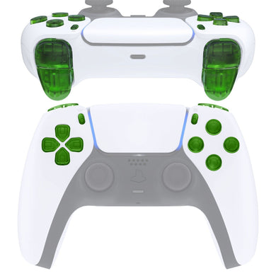 Clear Green 11in1 Button Kits Compatible With PS5 Controller BDM-010 & BDM-020 - JPF3003G2WS - Extremerate Wholesale