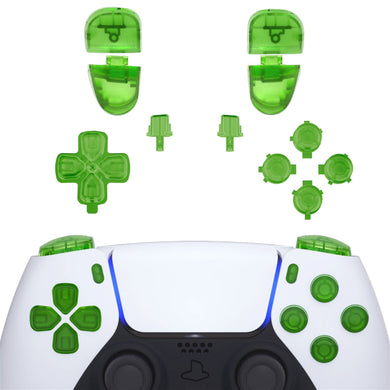 Clear Green 11in1 Button Kits Compatible With PS5 Controller BDM-030 & BDM-040 - JPF3003G3WS - Extremerate Wholesale