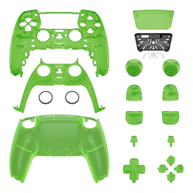 Clear Green Full Set Shell Kits For PS5 Controller BDM-030 & BDM-040 - QPFM5003G3WS - Extremerate Wholesale