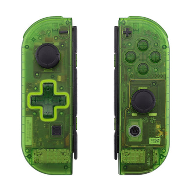 Clear Green Shells For NS Switch Joycon & OLED Joycon Dpad Version-JZM503WS - Extremerate Wholesale