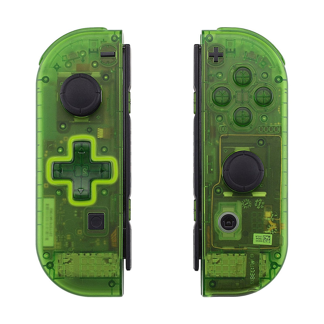 Clear Green Shells For NS Switch Joycon & OLED Joycon Dpad Version-JZM503WS - Extremerate Wholesale