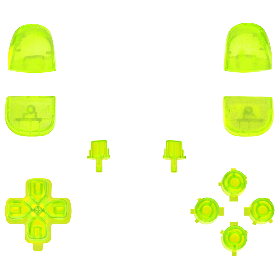Clear Lime Green 11in1 Button Kits Compatible With PS5 Controller BDM-030/040/050 - JPF3027G3WS