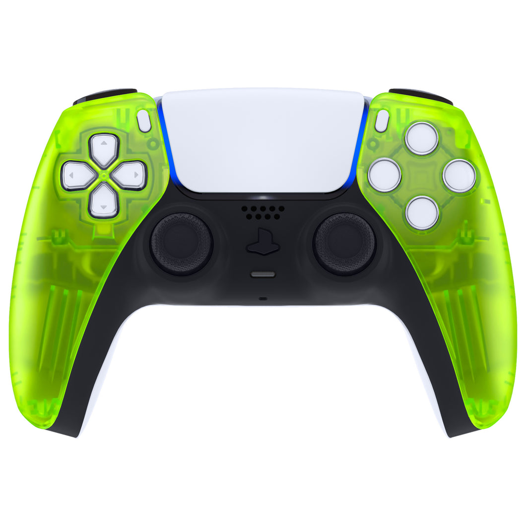 Clear Lime Green Front Shell Compatible With PS5 Controller-MPFM5011WS