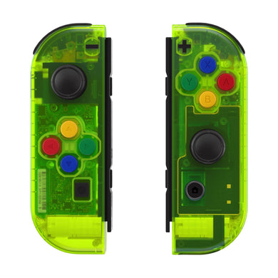 Clear Lime Green Shells With Middle Tray For NS Switch Joycon & OLED Joycon-CM511WS - Extremerate Wholesale