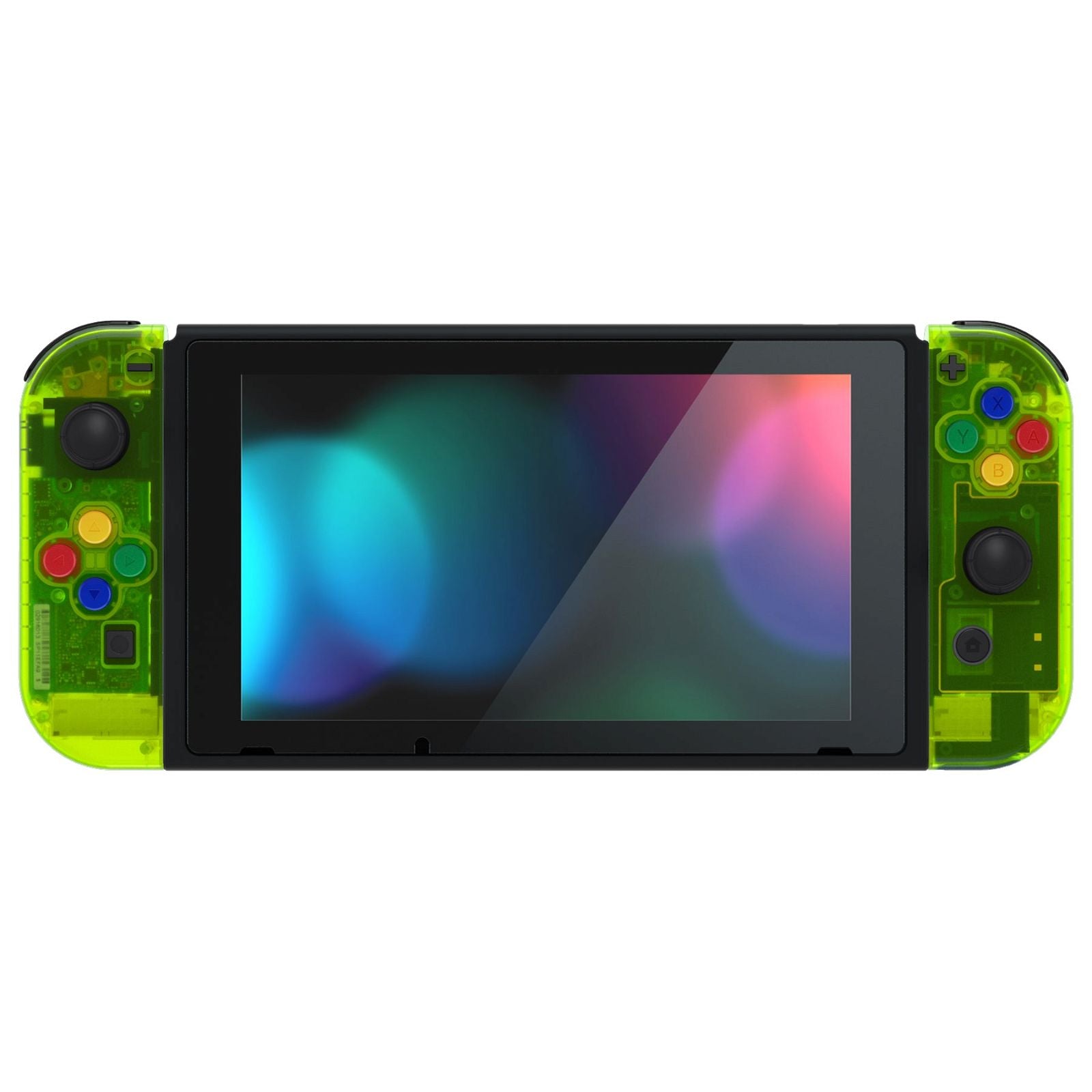 Switch Oled Nintendo Switch Middle Piece Clear Lime Green Shells