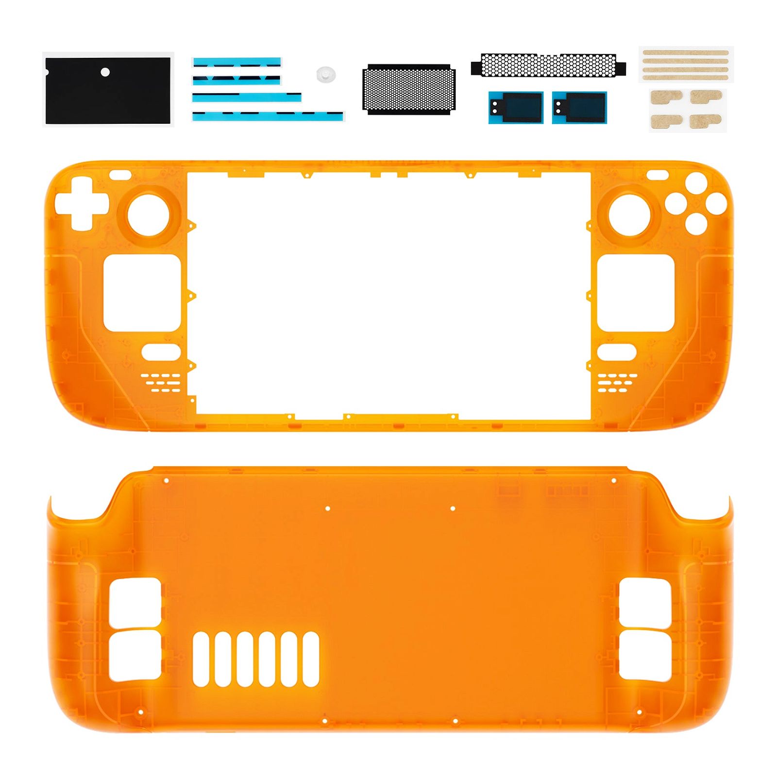 Clear Orange Full Set Shell For Steam Deck LCD Console Clear Orange Full Set Shell For Steam Deck LCD Console