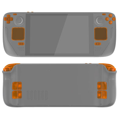 Clear Orange Replacement Full Set Buttons for Steam Deck LCD Console - JESDM007WS - Extremerate Wholesale