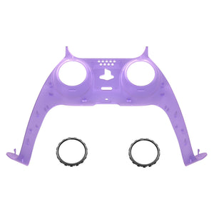 Clear Purple Decorative Trim Shell With Accent Rings Compatible With PS5 Controller-GPFM5005WS - Extremerate Wholesale
