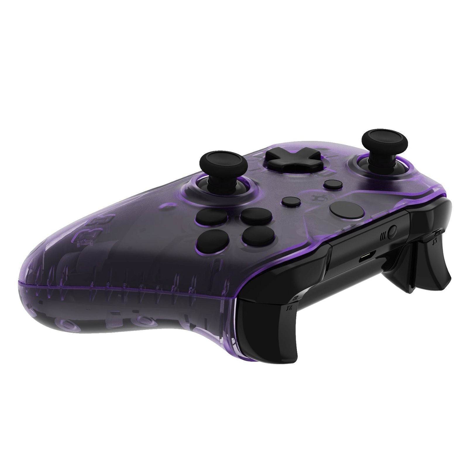 Clear Purple Front Shell With Side Rails Panel For Xbox One S