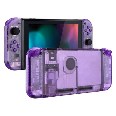 Clear Purple Full Shells For NS Joycon-Without Any Buttons Included-QM505WS - Extremerate Wholesale