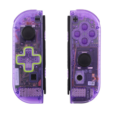 Clear Purple Shells For NS Switch Joycon & OLED Joycon Dpad Version-JZM505WS - Extremerate Wholesale