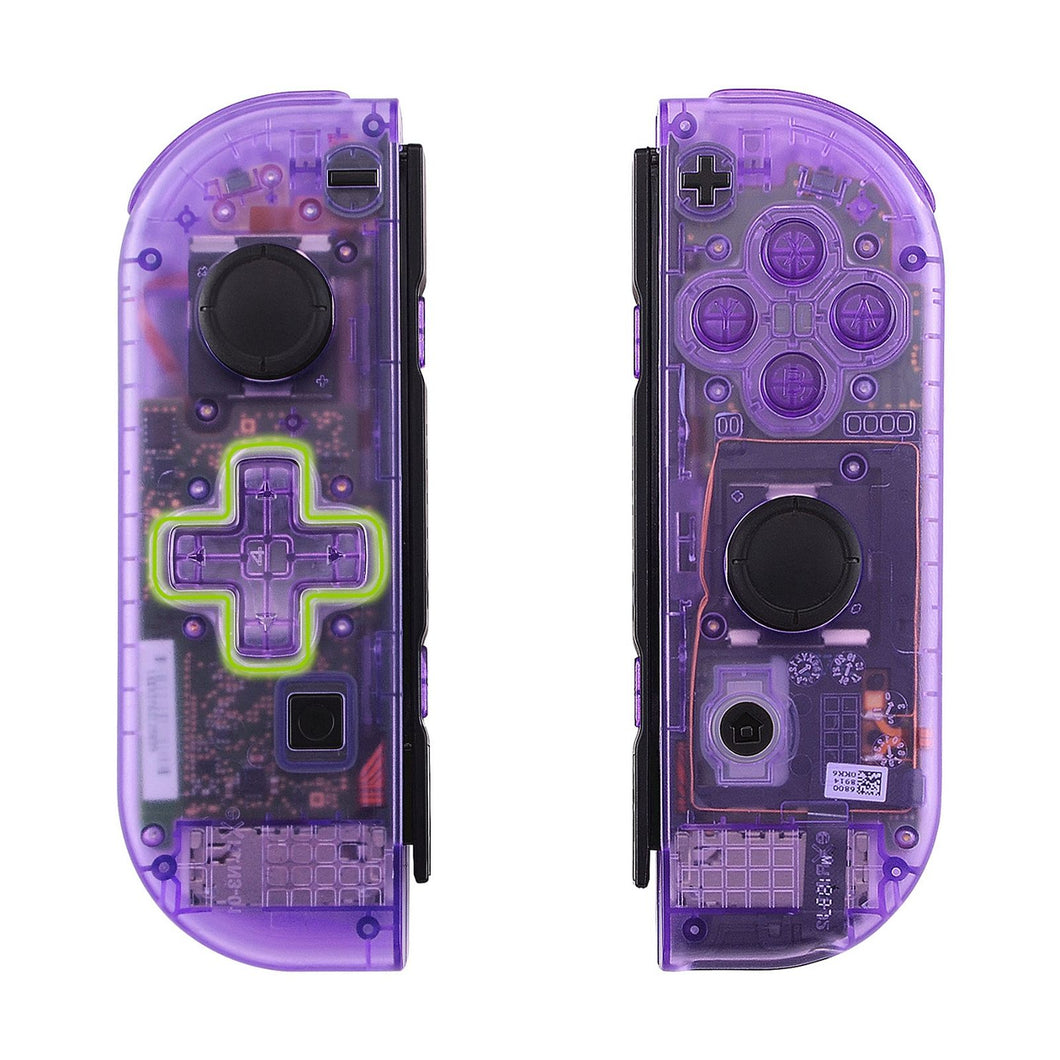 Clear Purple Shells For NS Switch Joycon & OLED Joycon Dpad Version-JZM505WS - Extremerate Wholesale