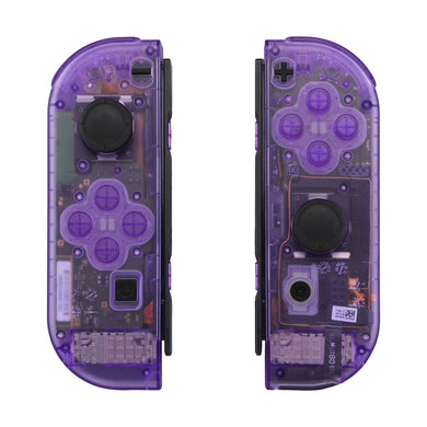 Clear Purple Shells With Middle Tray For NS Switch Joycon & OLED Joycon-CM505WS - Extremerate Wholesale