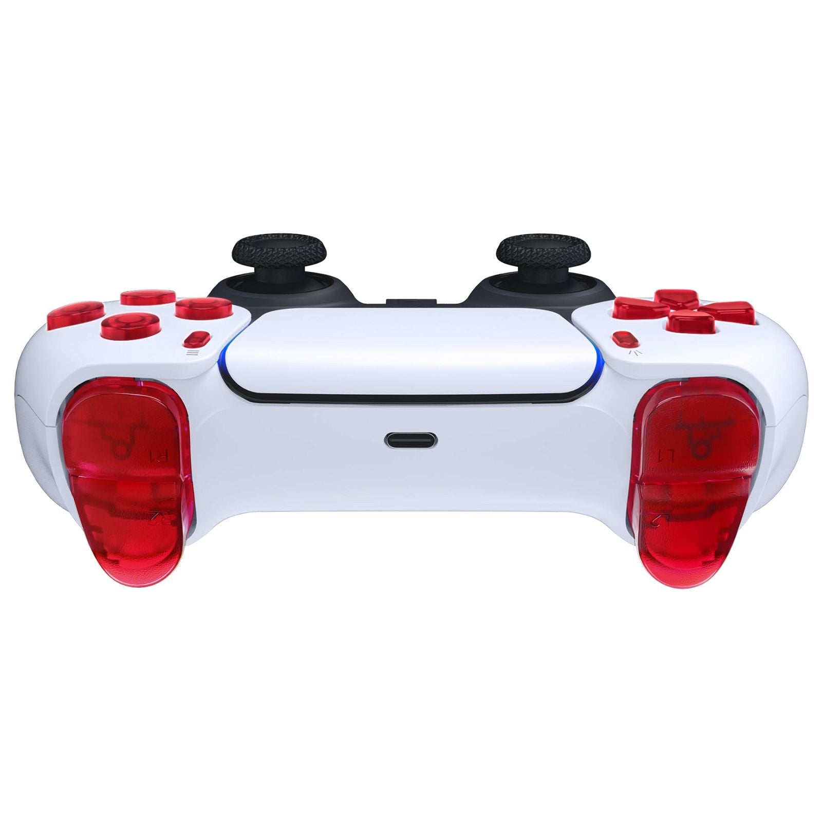 Clear Red 11in1 Button Kits Compatible With PS5 Controller BDM-030