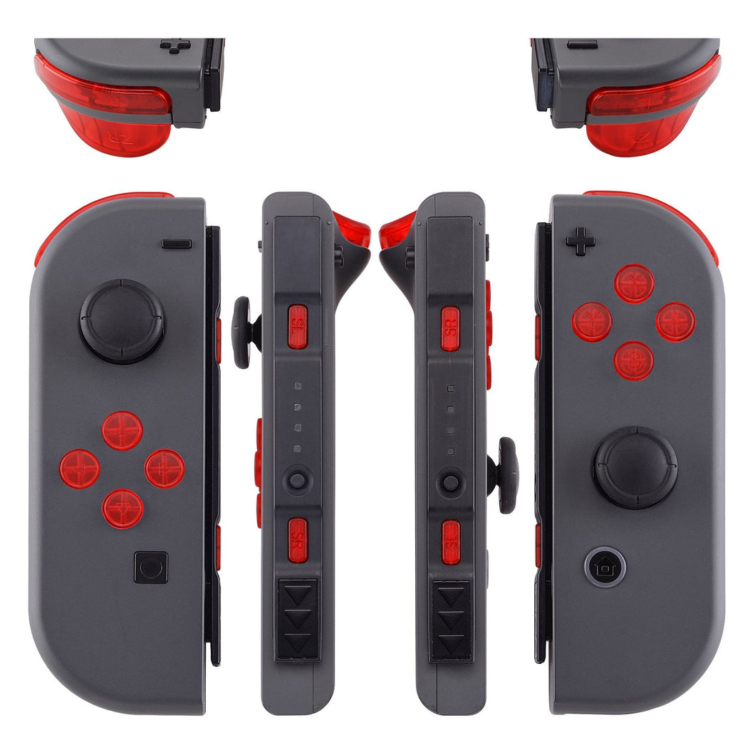 Clear Red 21in1 Button Kits For NS Switch Joycon & OLED Joycon-AJ105WS - Extremerate Wholesale