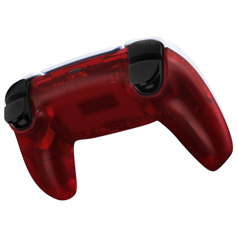 Red Controller Back Ps5 Clear Red Back Shell Compatible With PS5 Controller-DPFM5002WS