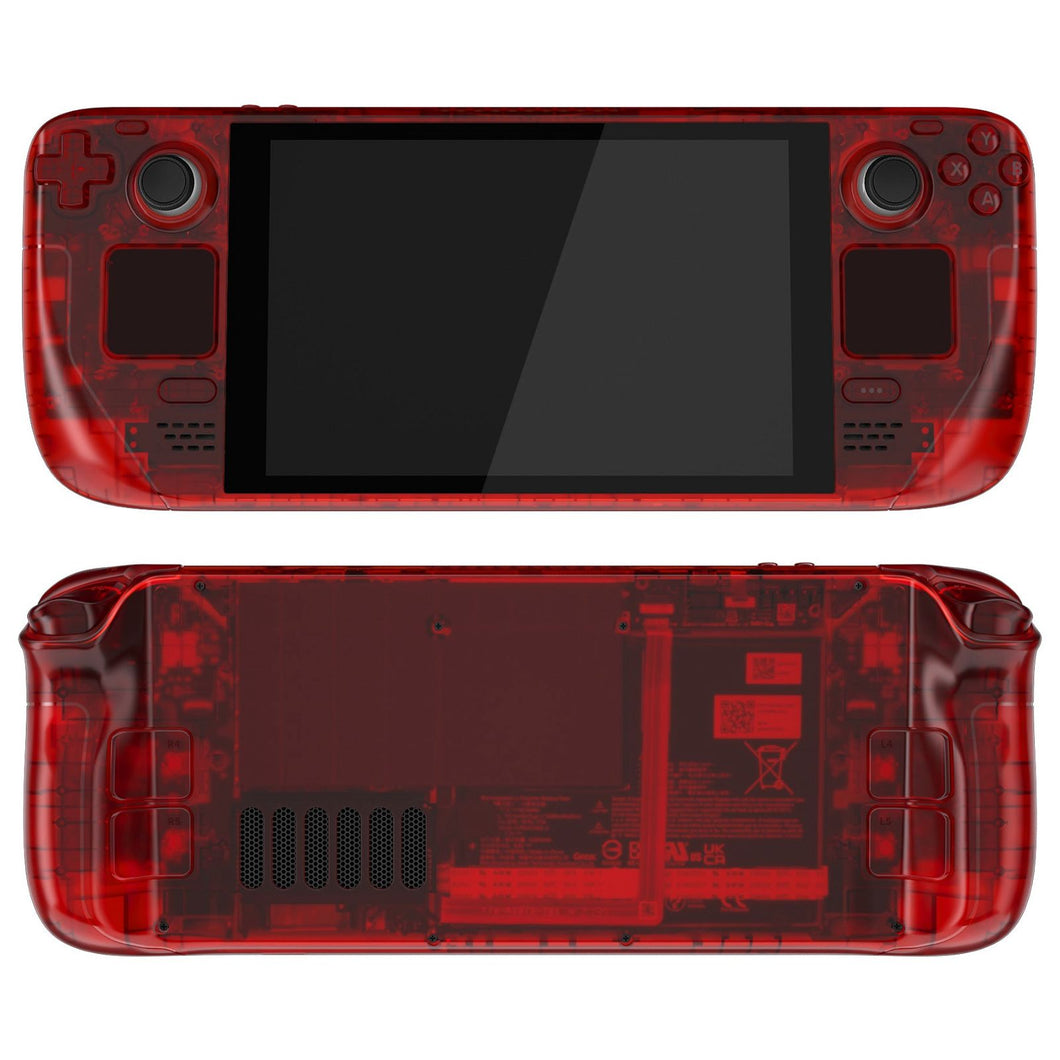 Clear Red Full Set Shell For Steam Deck LCD Console - QESDM006WS - Extremerate Wholesale