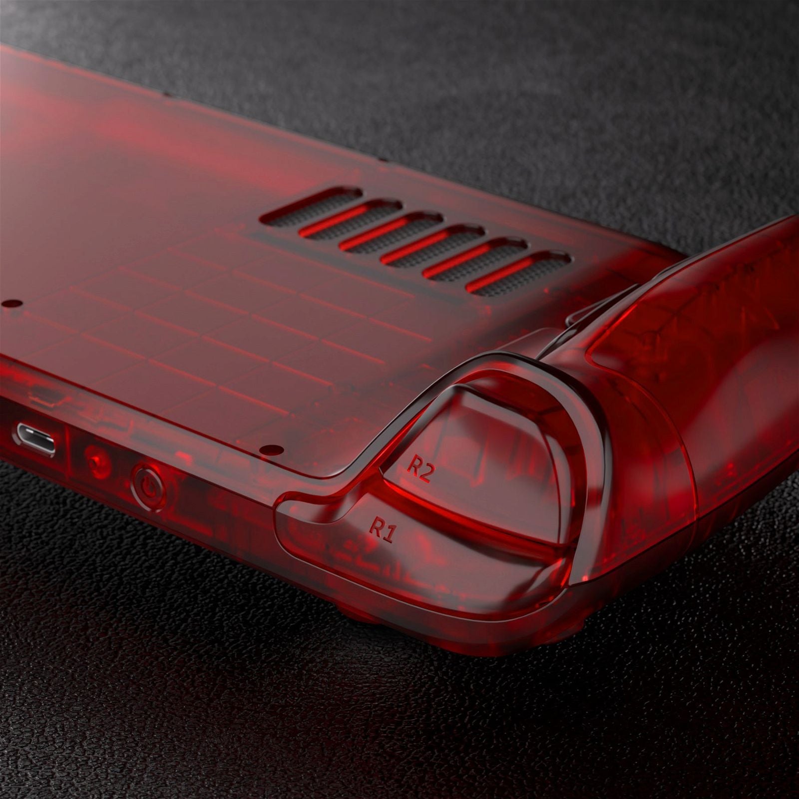 Clear Red Full Set Shell For Steam Deck LCD Console - QESDM006WS