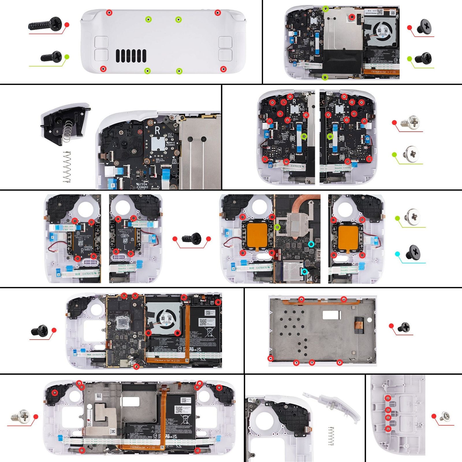 送料無料商品 |  公式 オンライン Red Clear Full QESDM006WS - Console LCD Deck Steam For Shell Set Nintendo Switch