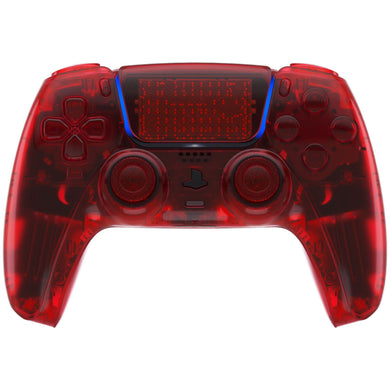 Clear Red Full Set Shell Kits For PS5 Controller BDM-010 & BDM-020 - QPFM5002G2WS - Extremerate Wholesale