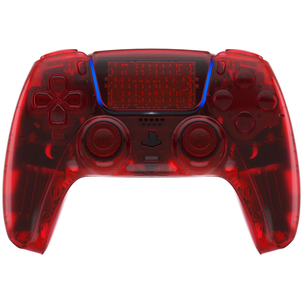 Clear Red Full Set Shell Kits For PS5 Controller BDM-010 & BDM-020 - QPFM5002G2WS - Extremerate Wholesale