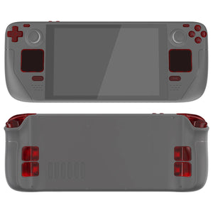Clear Red Replacement Full Set Buttons for Steam Deck LCD Console - JESDM006WS - Extremerate Wholesale