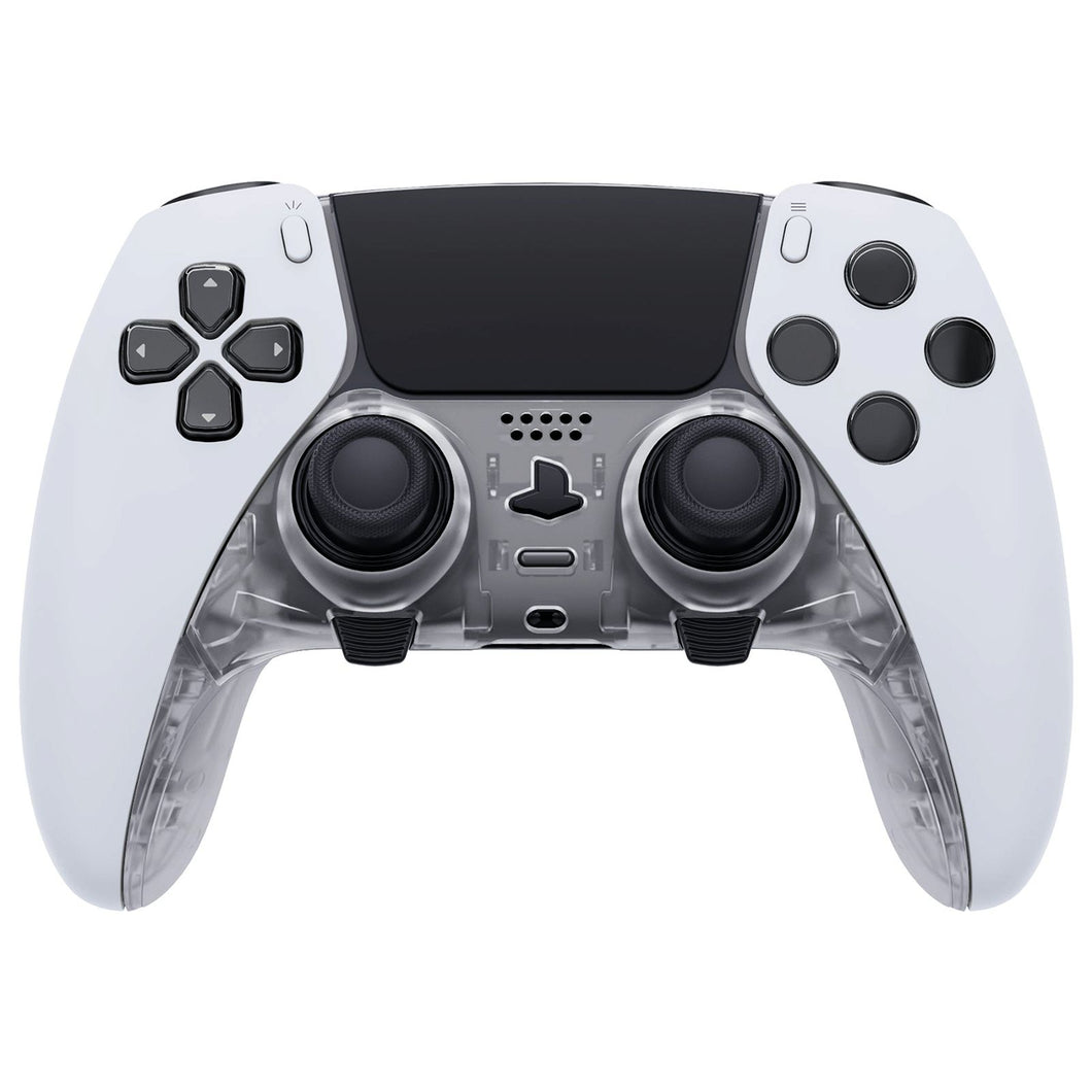 Clear Replacement Top Bottom Decorative Trim Shell Compatible with PS5 Edge Controller -CXQEGM002WS - Extremerate Wholesale