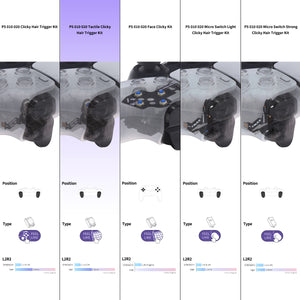 Tactile Version Clicky Hair Trigger Kit Compatible With PS5 Controller Shoulder Buttons, Custom Tactile Bumper Trigger Buttons Mouse Click Kit Compatible With PS5 Controller BDM-010 & BDM-020 - PFMD005 - Extremerate Wholesale