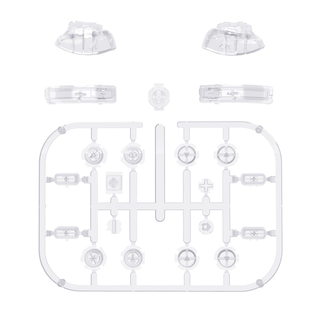 Crystal Clear 21in1 Button Kits For NS Switch Joycon & OLED Joycon - AJ241WS