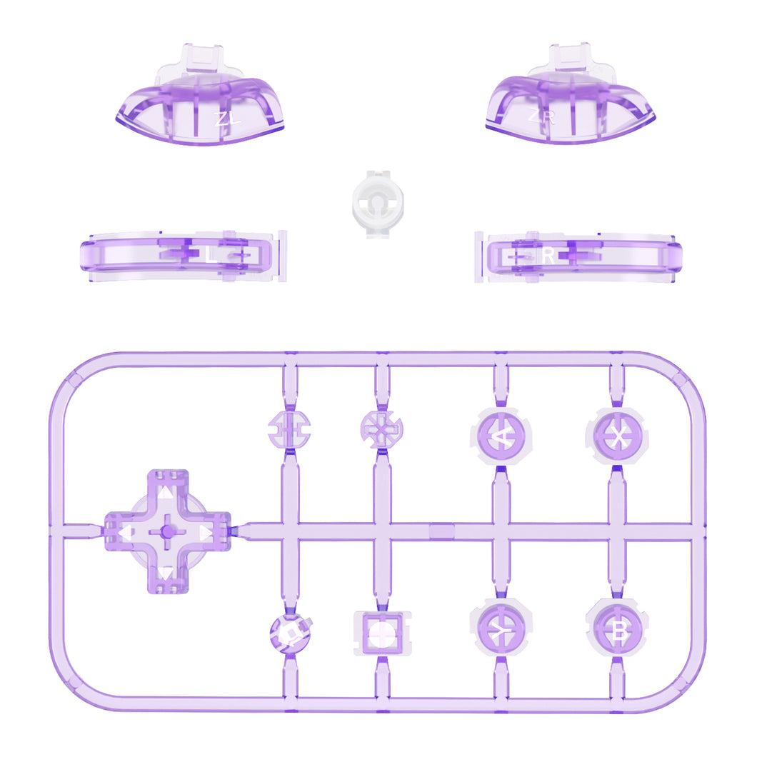 Crystal Clear Atomic Purple 14in1 Button Kits For NS Lite-HL538WS