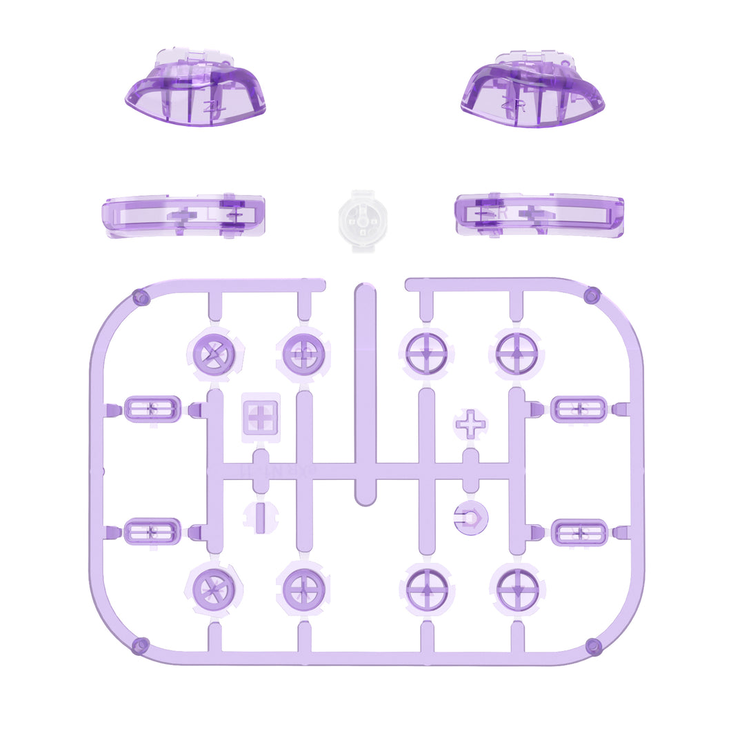 Crystal Clear Atomic Purple 21in1 Button Kits For NS Switch Joycon & OLED Joycon - AJ245WS