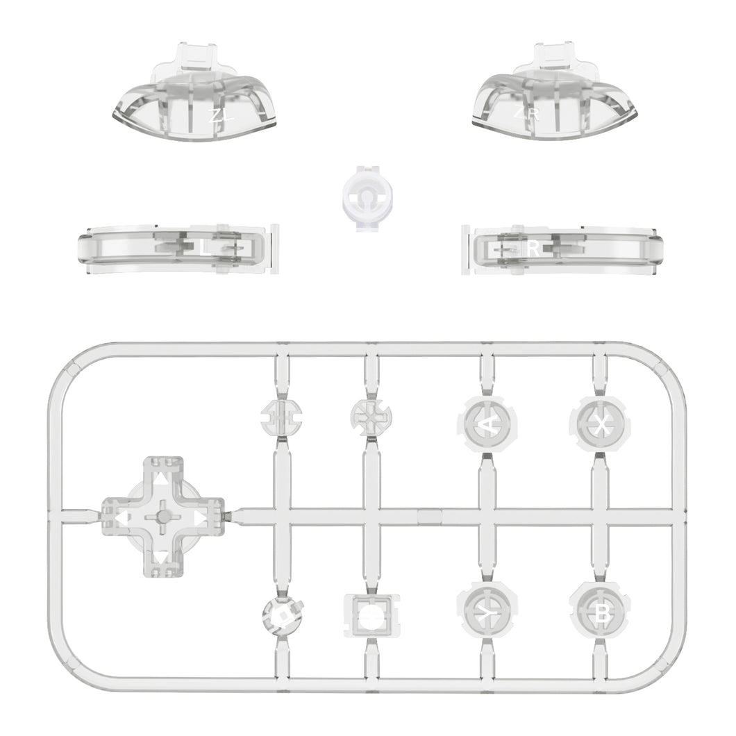Crystal Clear Black 14in1 Button Kits For NS Lite - HL542WS