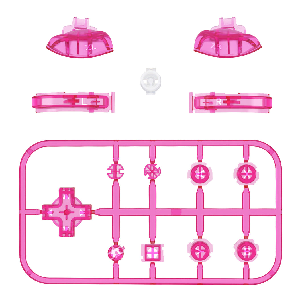 Crystal Clear Candy Pink 14in1 Button Kits For NS Lite - HL544WS