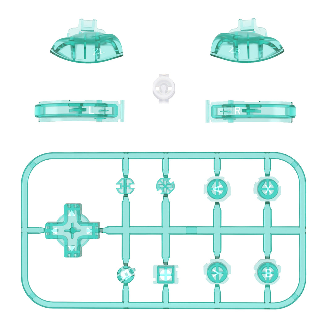 Crystal Clear Emerald Green 14in1 Button Kits For NS Lite - HL541WS