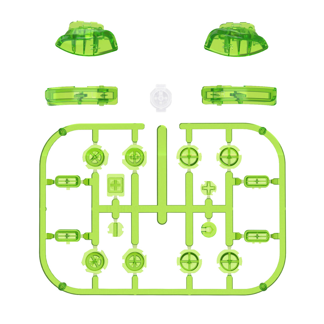 Crystal Clear Green 21in1 Button Kits For NS Switch Joycon & OLED Joycon - AJ243WS