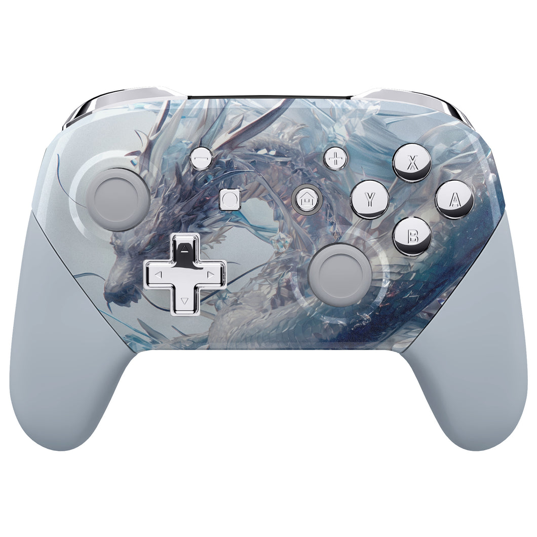 Crystal Dragon Full Shells And Handle Grips For NS Pro Controller- FRT110WS