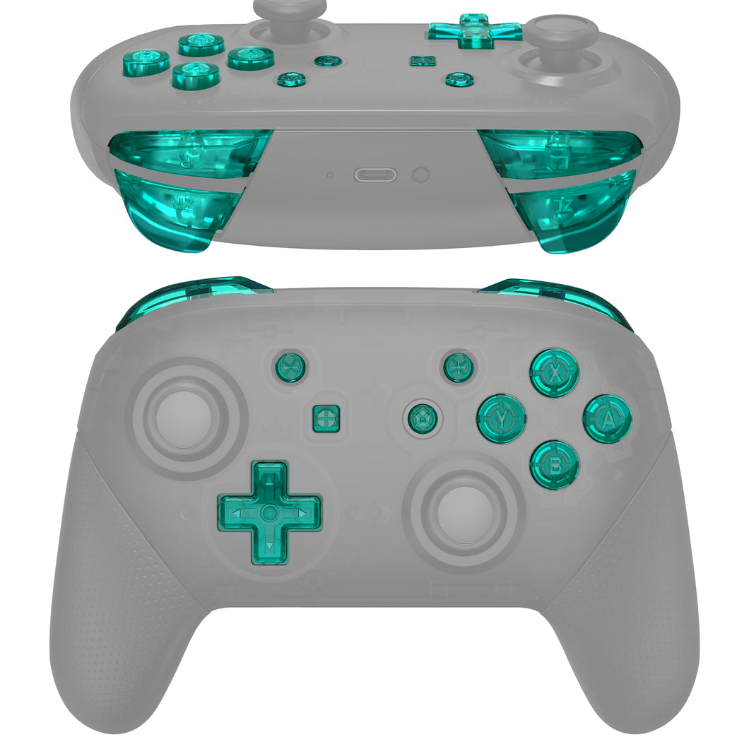 Crystal Emerald Green 13in1 Button Kits For NS Pro Controller-KRP369WS