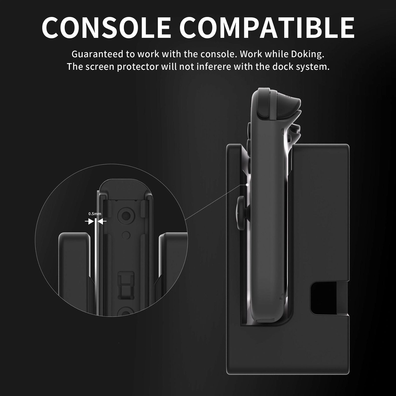 Dark Grayish Violet Border Tempered Glass Screen Protector For NS